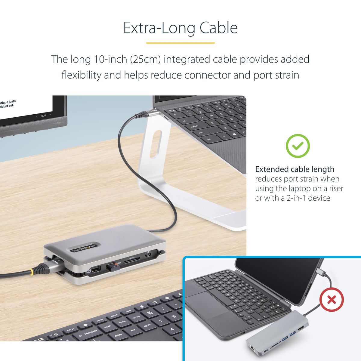 StarTech.com USB-C Docking Station for MacBook Pro M1 M2 M3 M4 and Windows, 4K 60Hz HDMI Video, HDR10, USB 10Gbps Hub, 100W Laptop Charging, GbE, SD