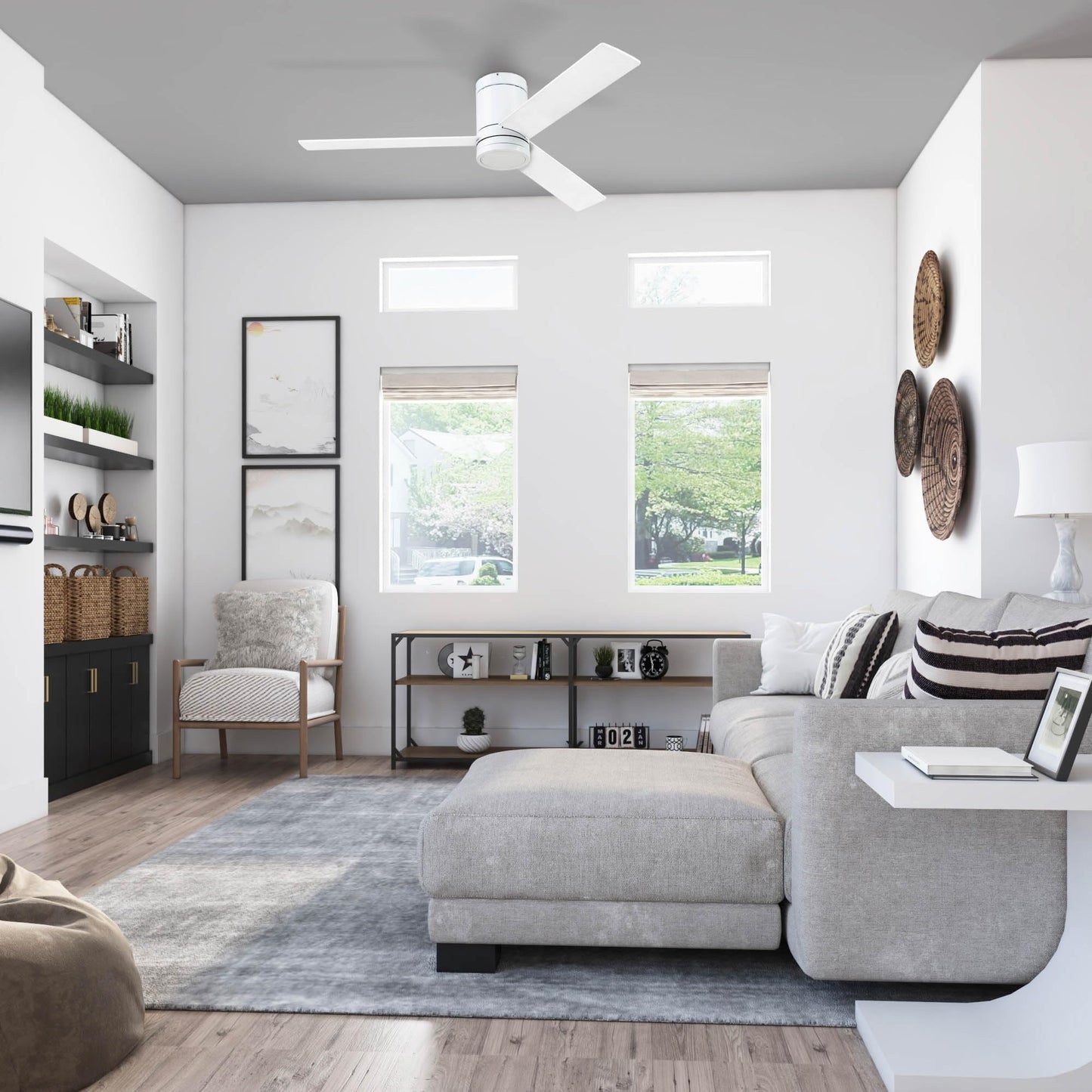 Prominence Home 51465-01 Espy Ceiling Fan, 52, Bright White