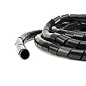 Secure 1/8 Inch Black Polyethylene Spiral Wrap - 10 Foot
