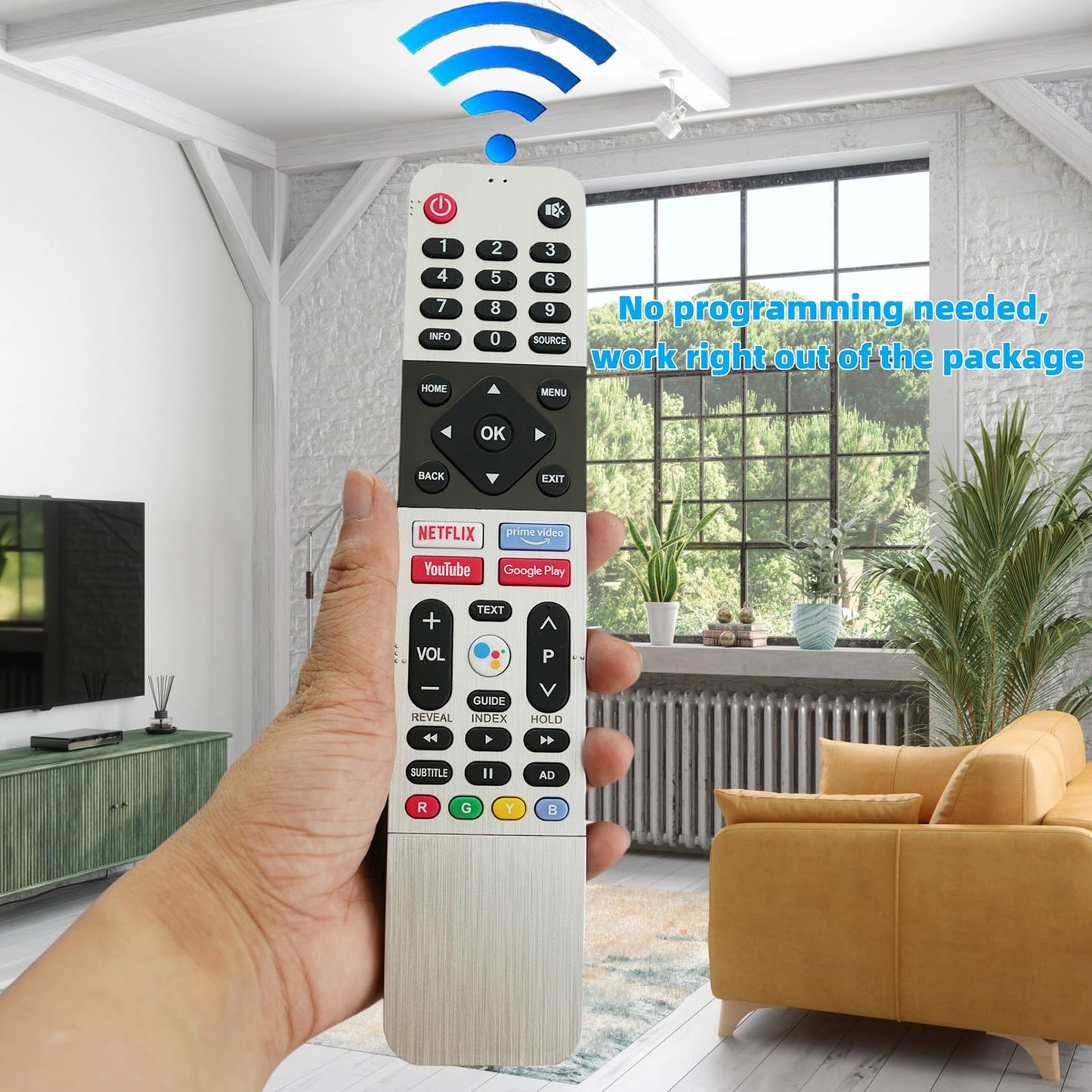 Universal Replacement Remote Control Compatible for Skyworth Android Smart TV 50UB5550 50UB5560 55UB5500 55UB5550 55UB5560