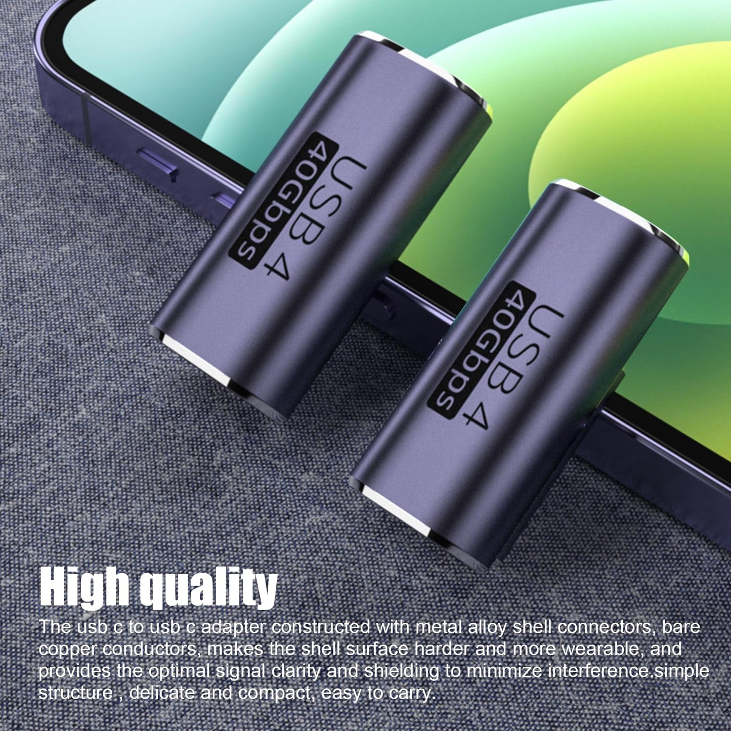 Pastall 5 Pack 240W USB C Coupler,USB C Female to Female Adapter Supports Up to 40Gbps Data Transfer and 240W Fast Charging.Compatible