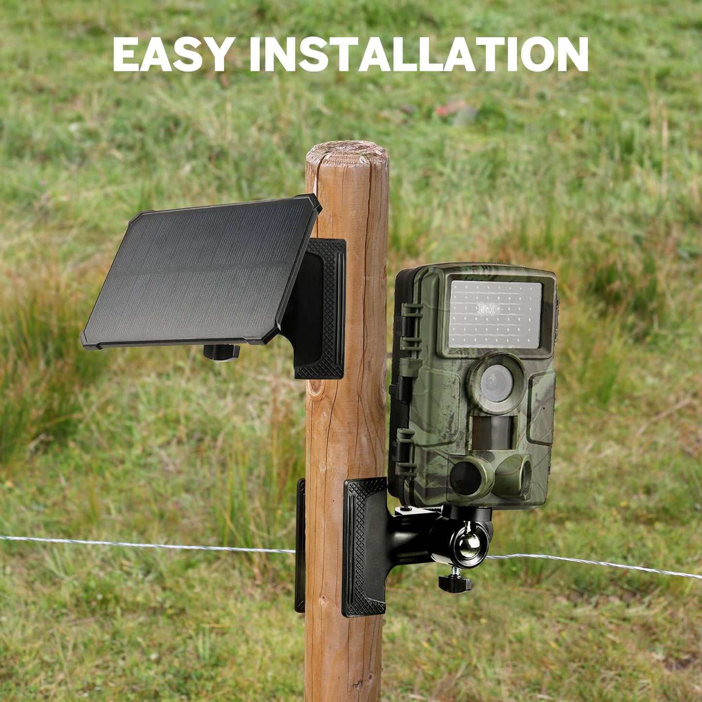 ALTIN Trail Camera Clip Mount, 2 Pack Tracking Camera Bracket, 360 Rotatable Interface Trailcam Holder for Hunting with Camouflage Style