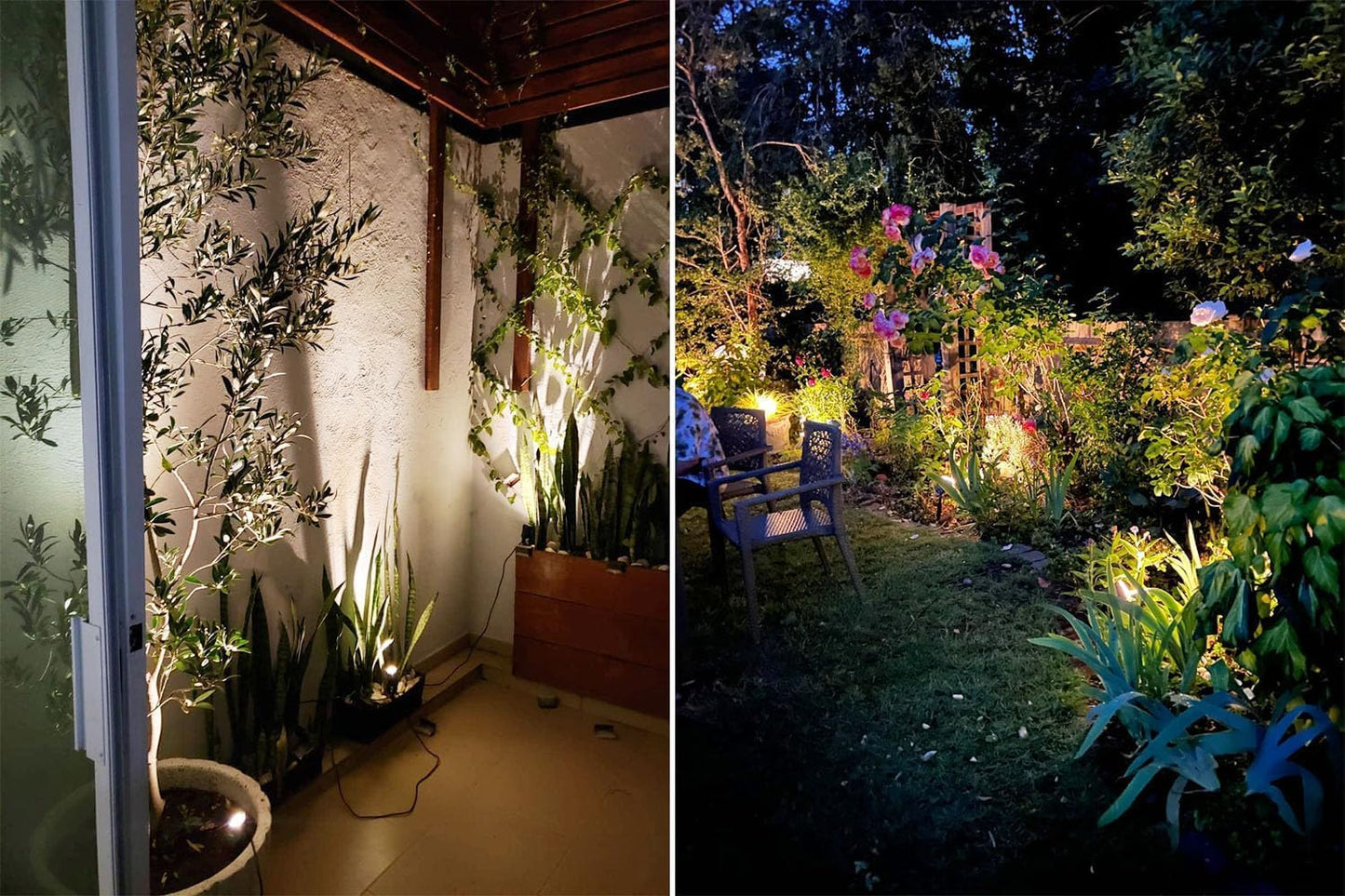 COVOART Outdoor lights Outdoor Landscape Lighting 12W Outdoor Spot Lights with Transformer for Yard Garden House Lawn Tree Flags Warm White LED