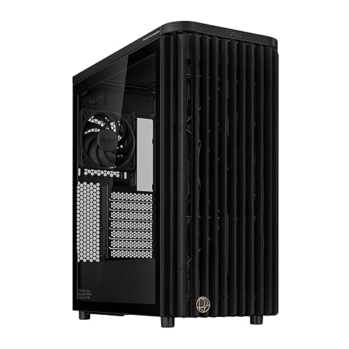 ASUS ProArt PA401 Wood Edition ATX Mid-Tower PC Case - Tempered Glass, FSC-Certified Wooden Front Panel, Dual 160mm Fans, Power & Reset Button Lock