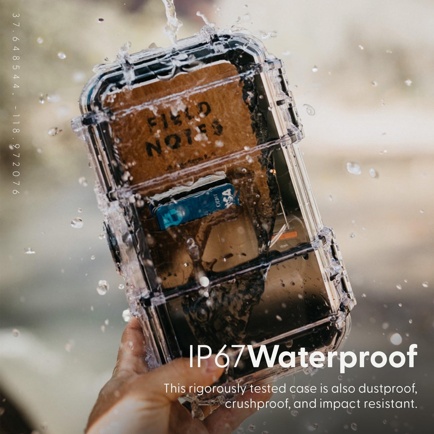 Evergreen 56 Dry Box - EDC Tough Protective Case USA Made for Organization of Cameras, Phones, Camping, Fishing, Hiking, Water Sports (Clear)