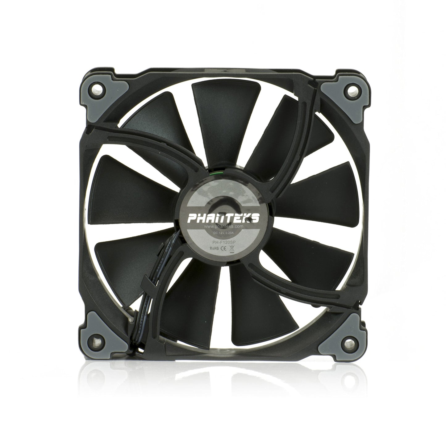 Phanteks Black Frame/Black Blades 120mm, Case & Radiator Fan-Retail Cooling PH-F120SP_BBK Black/Black