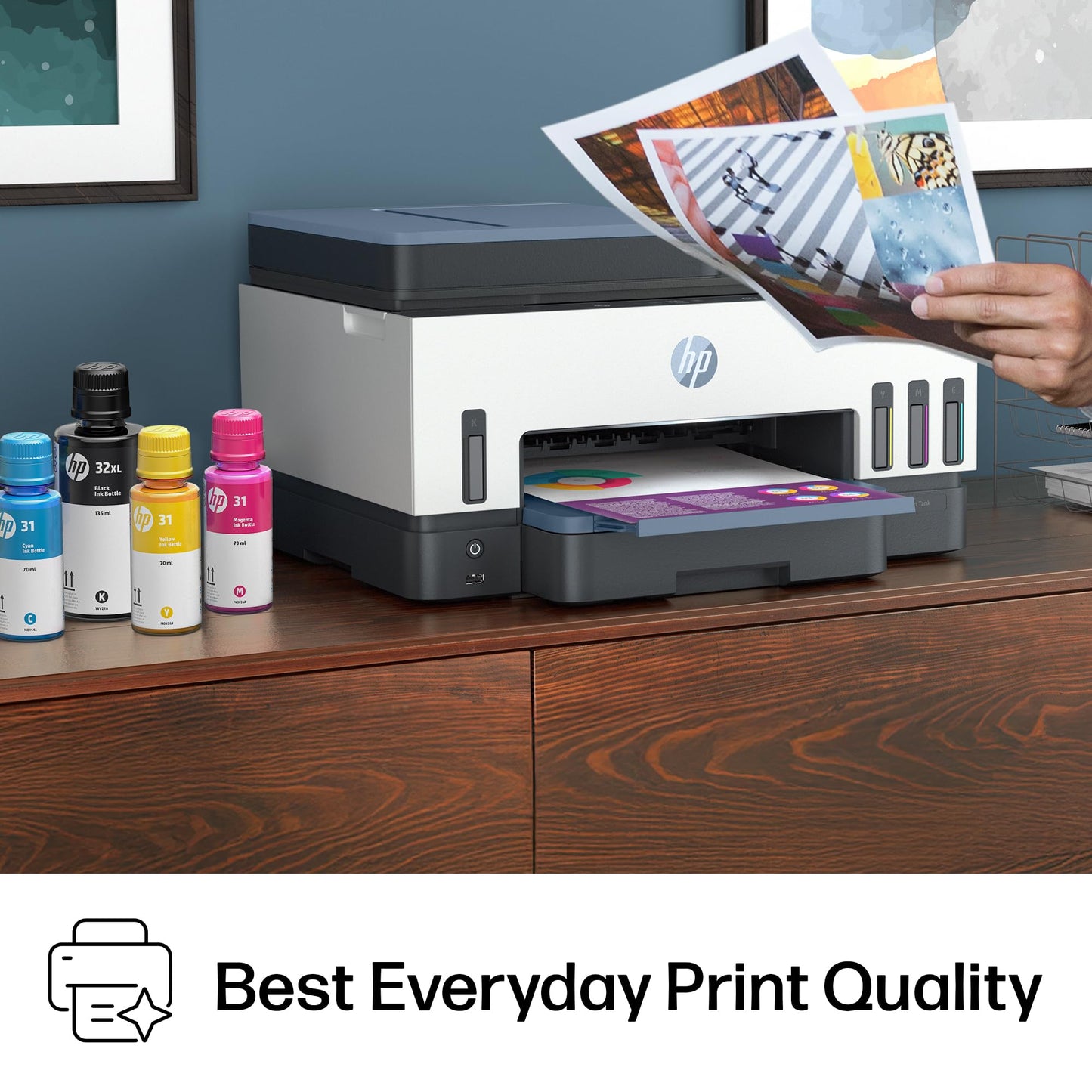 HP Smart Tank 7602 Wireless All-in-One Ink Tank Printer, Scanner, Copier with 2 Years of Ink Included, Best-for-Home Office, Cartridge-Free