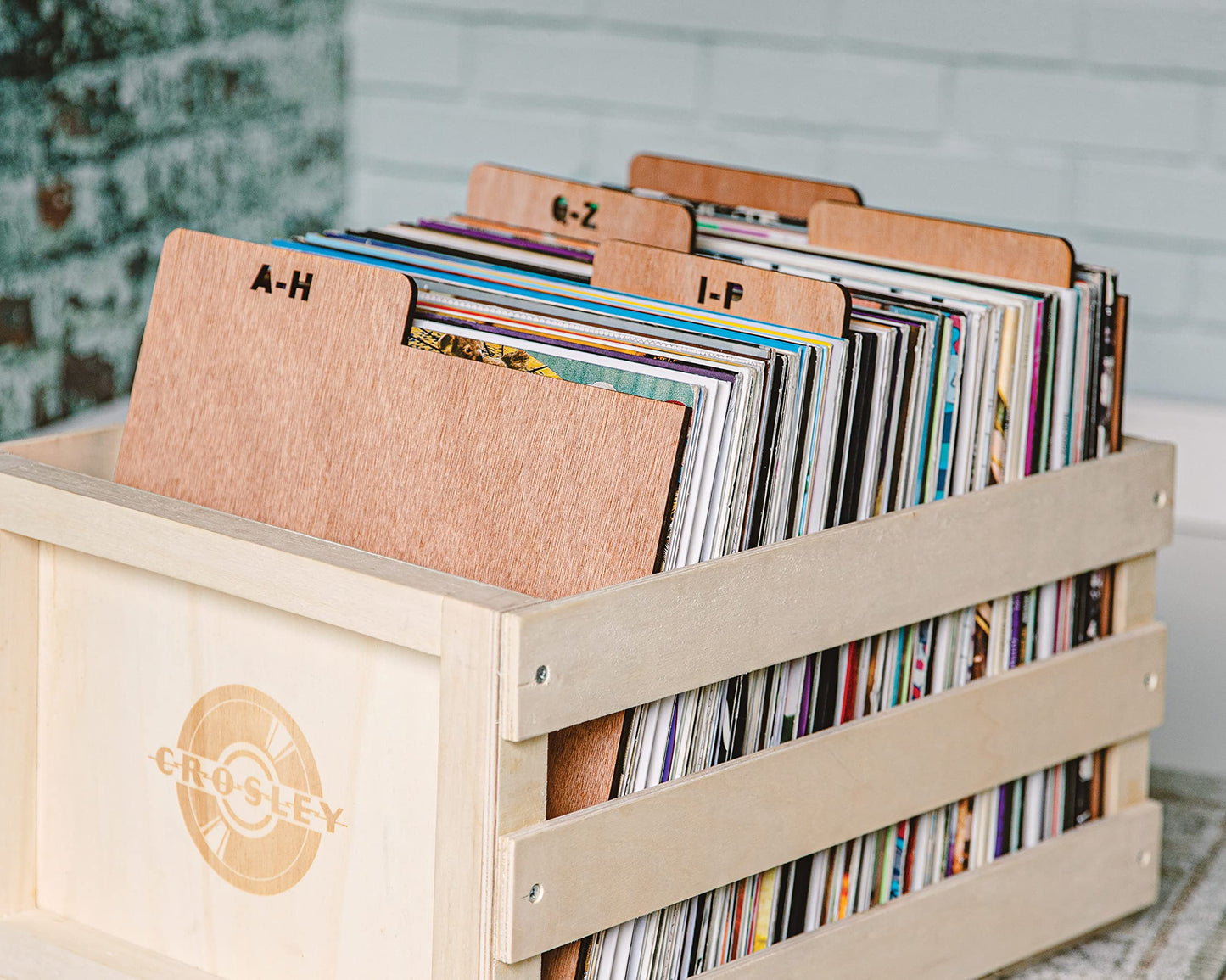 Crosley AC1045A-NA A-Z Wooden Crate Dividers (Set of 5), Natural