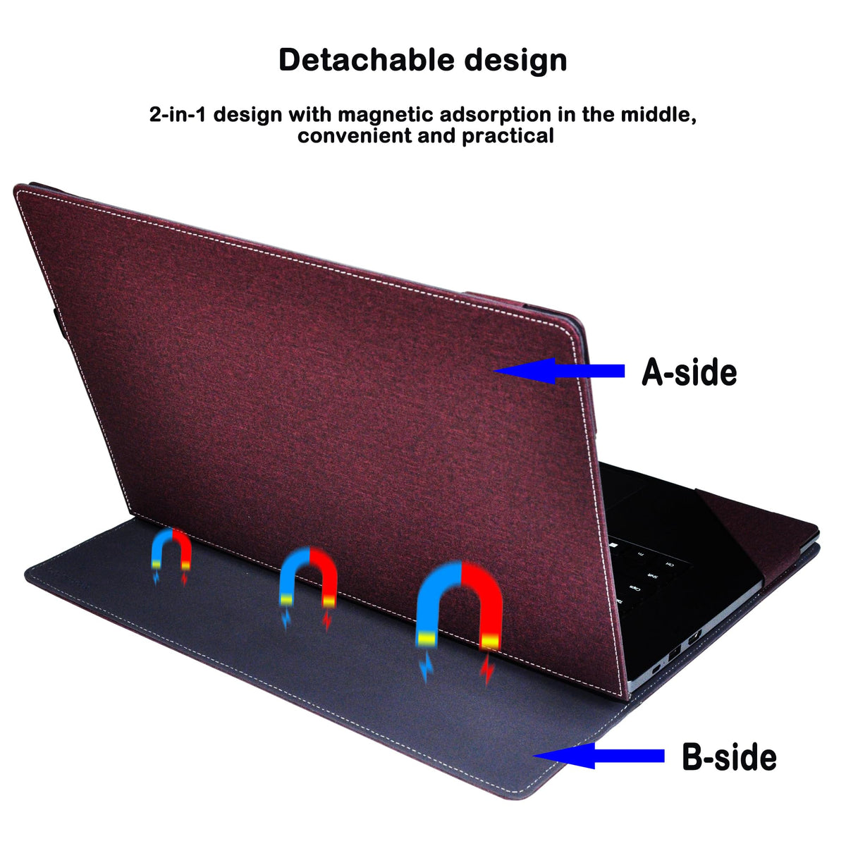 Laptop Case Cover for Dell 14 Plus DB14250 & Pro 14 PC14255/PC14250 & Pro14 Plus PB14250 /PB14255 Sleeve,PU Leather Protective Shell Notebook PC Bag