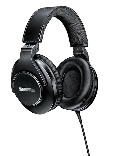Shure SRH440A Professional Over-Ear Wired Studio Headphones - Monitoring & Recording Headphones with Enhanced Frequency Response, Adjustable…