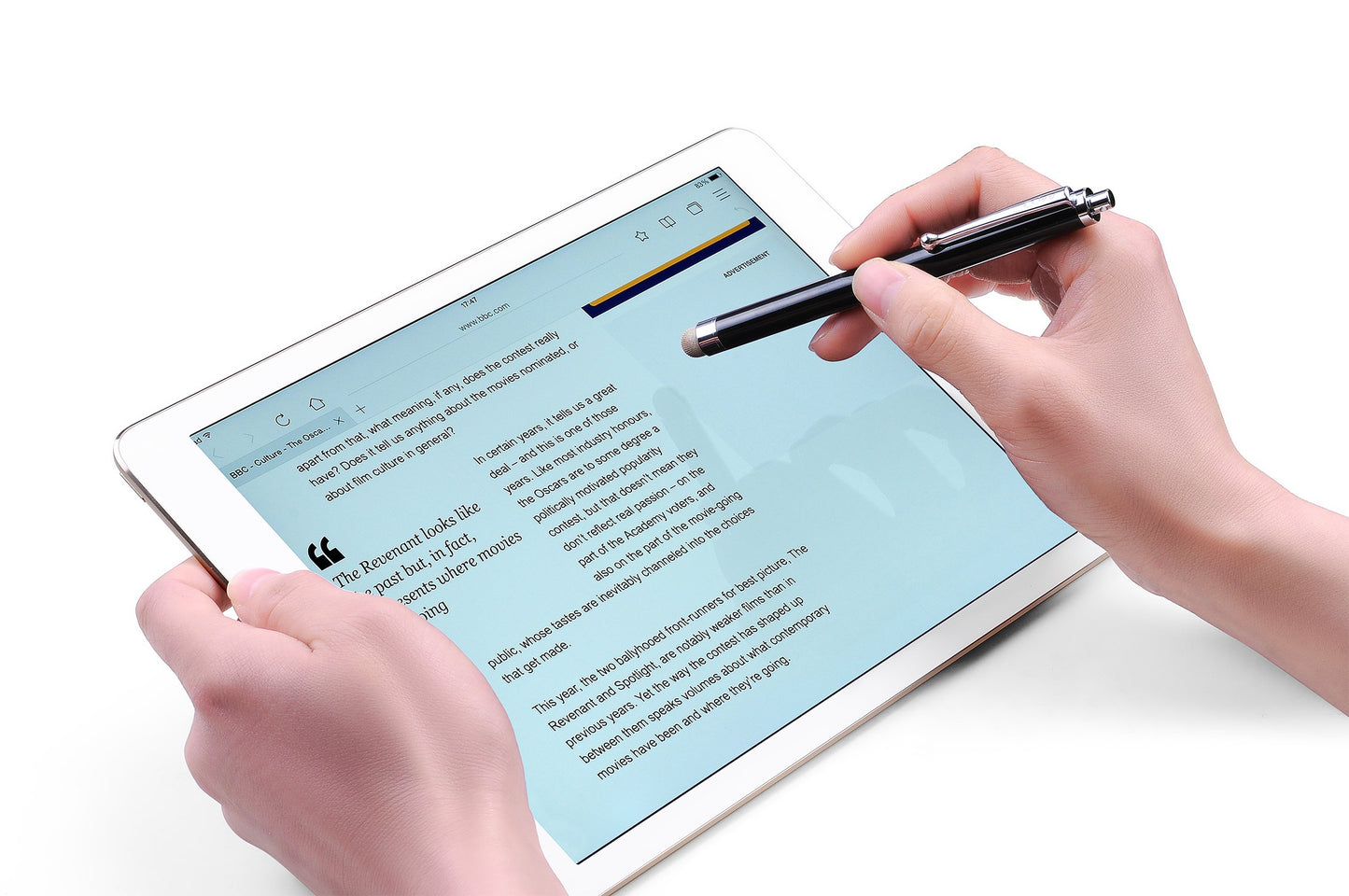 Stylus, 4 Pcs 5.0 Inch Mesh Fiber Tip Stylus Pens for Touch Screen, Compatible with iPad, iPhone, Kindle Fire, 4 Extra Replaceable Hybrid Fiber Tips