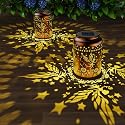 2 Pack Fairy Solar Lantern - Ideal Gift for Mom Women Birthday & Christmas Waterproof Outdoor Garden Lights Hanging Standing Metal Garden Gifts Decor
