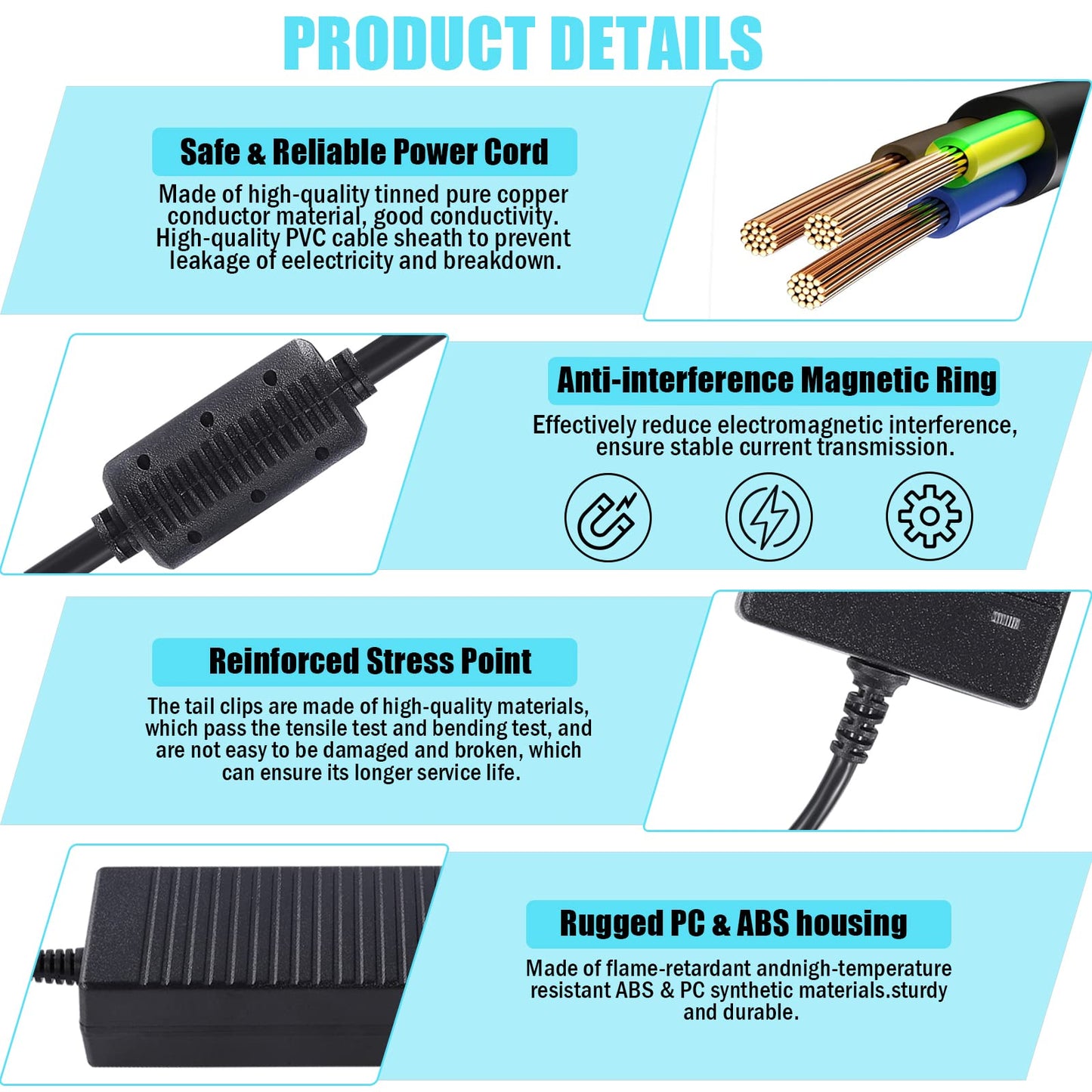 AC 100-240V to DC 12V 10A Power Supply Adapter Converter Transformer 12 Volt 10 Amp 120W with 5.5mm x 2.5mm /2.1mm DC Output Jack for 5050 3528 LED…