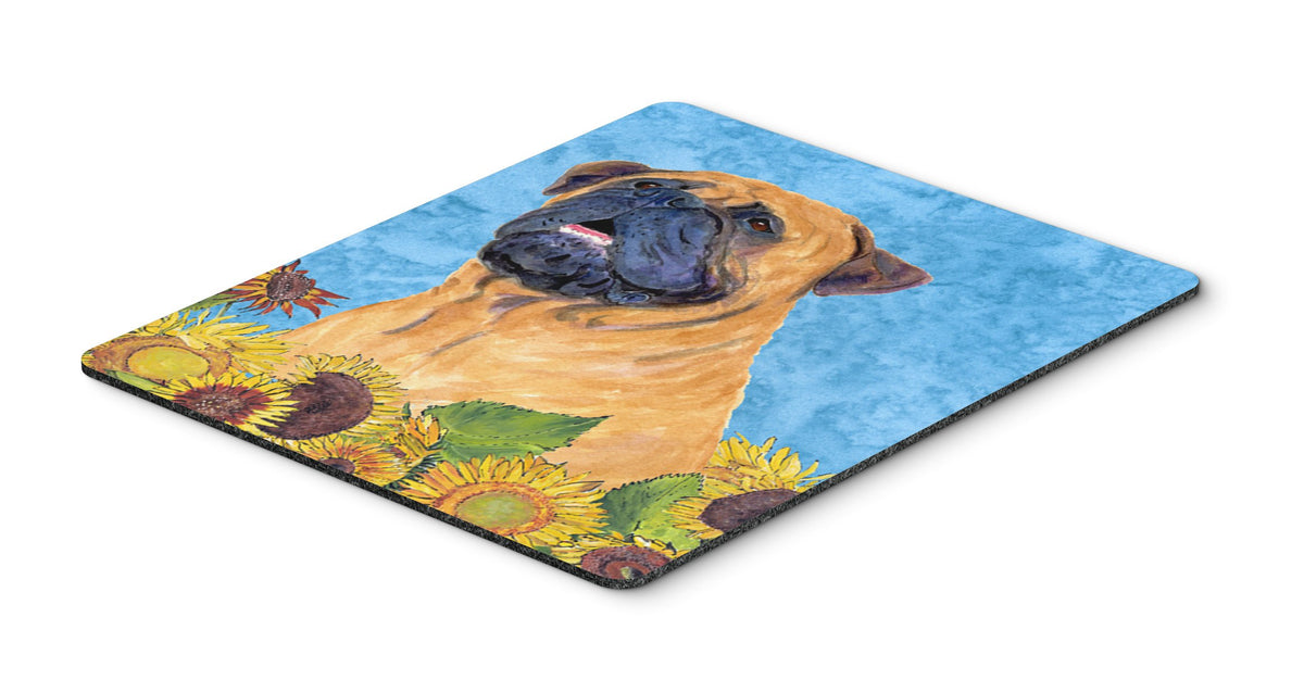 Caroline's Treasures SS4153MP Bullmastiff in Summer Flowers Mouse Pad, Hot Pad or Trivet for Home Office Gaming Working Computers Laptop Mouse
