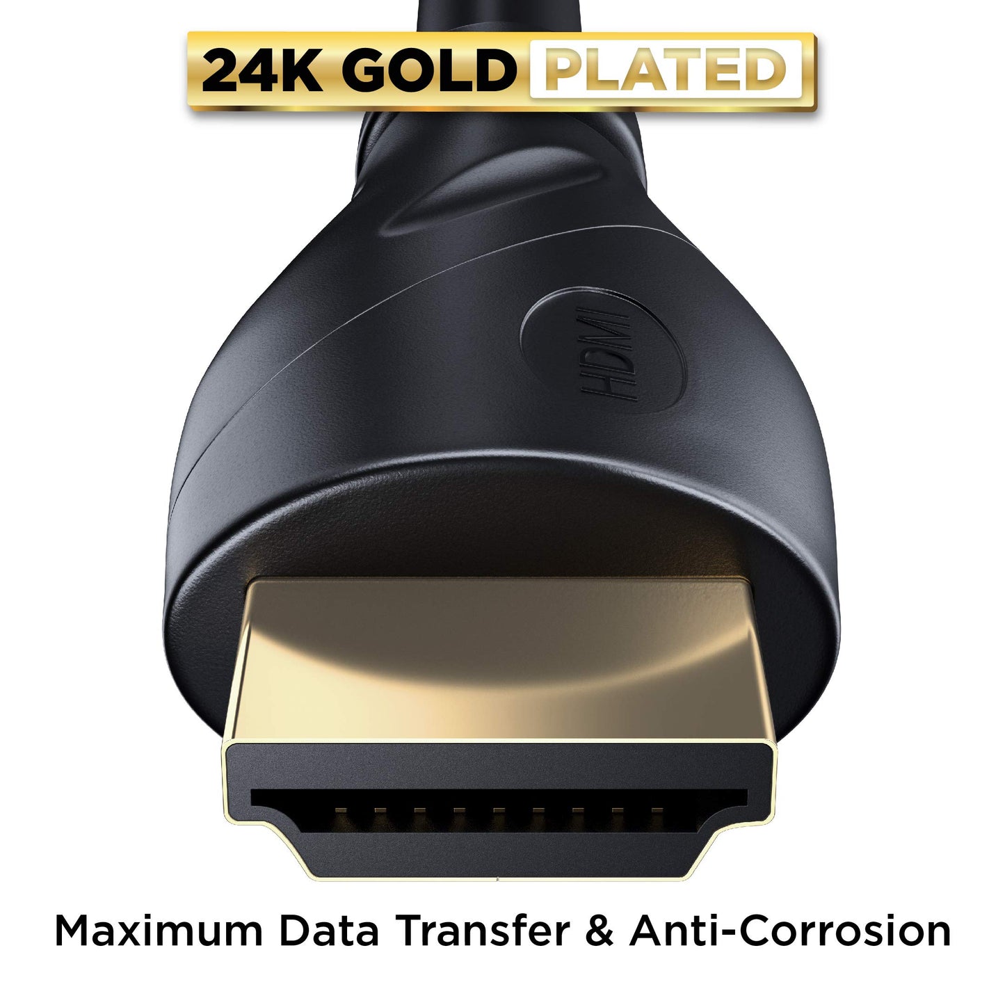 PowerBear 4K HDMI Cable 15 ft | High Speed, Rubber & Gold Connectors, 4K @ 60Hz, Ultra HD, 2K, 1080P, & ARC Compatible for Laptop, Monitor, PS5, PS4