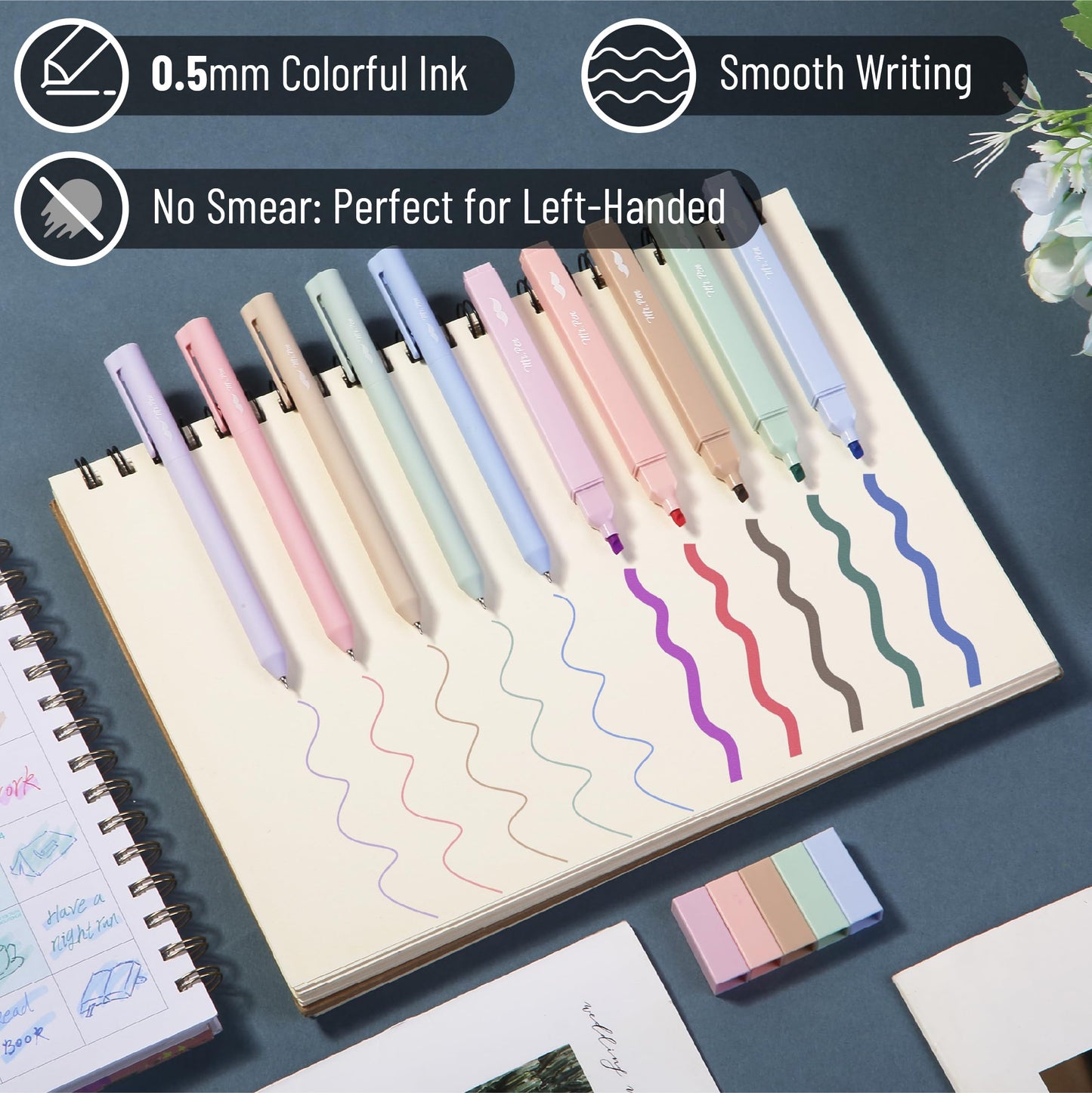 Mr. Pen- Aesthetic Highlighters and Gel Pens, 10 Pack