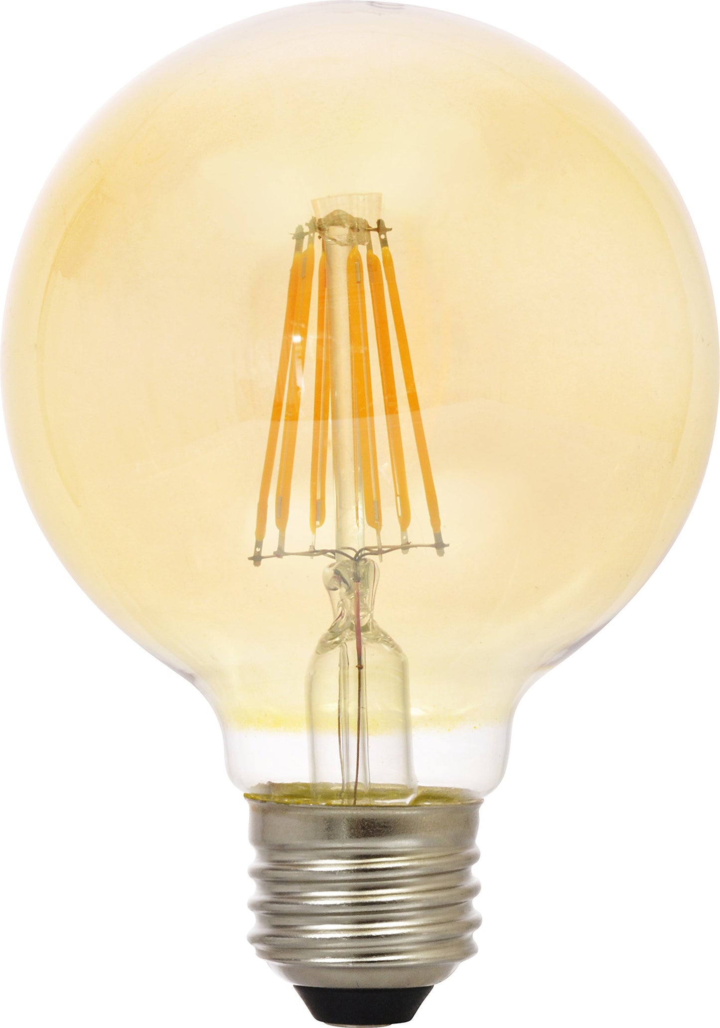 Sylvania Ultra 40W Equivalent Vintage LED Light Bulb, G25 Globe E27 Medium Base, 4W 79601 Retro Edison Filament Style, Amber Glass, 2200K - Warm White