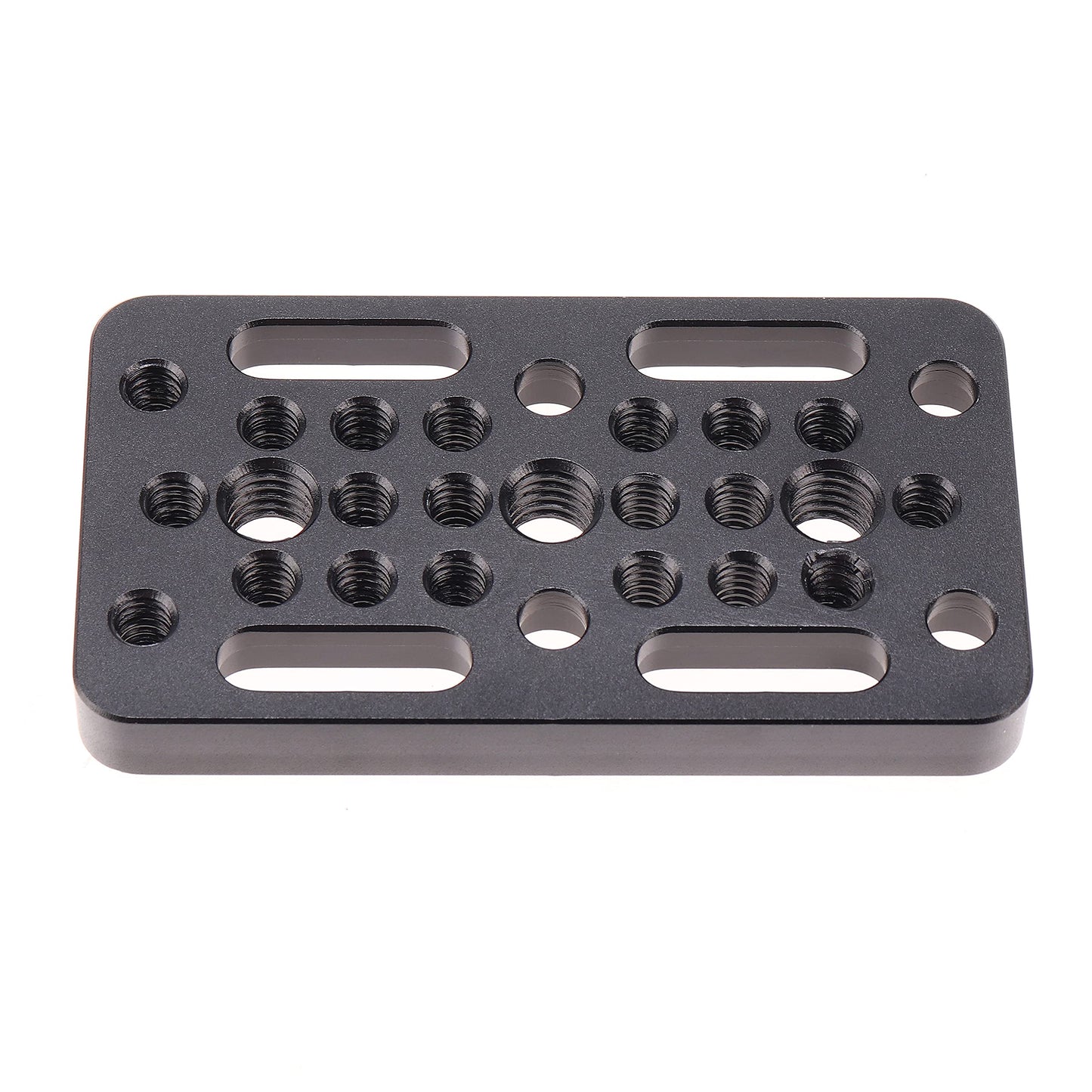 FocusFoto Multi-Purpose Extension Switching Cheese Plate Camera Baseplate with 1/4"-20 & 3/8"-20 Thread Mounting for DSLR Camera Cage Rig Railblocks