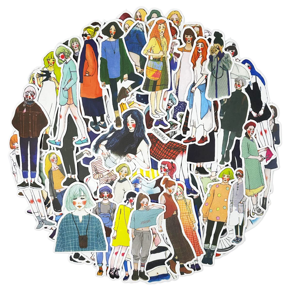 allydrew Fashion Women People Vinyl Stickers for Scrapbooking, Journaling, Water Bottles, 170pcs, Cosmo Women