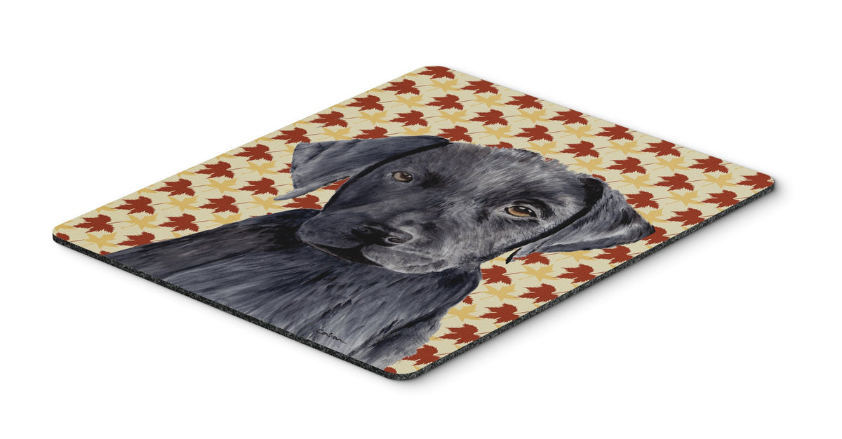Caroline's Treasures SC9204MP Labrador Black Fall Leaves Portrait Mouse Pad, Hot Pad or Trivet for Home Office Gaming Working Computers Laptop Mouse
