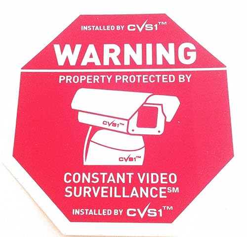 7 Security Camera CCTV Surveillance Warning Home Security Decals Static Cling No Glue!