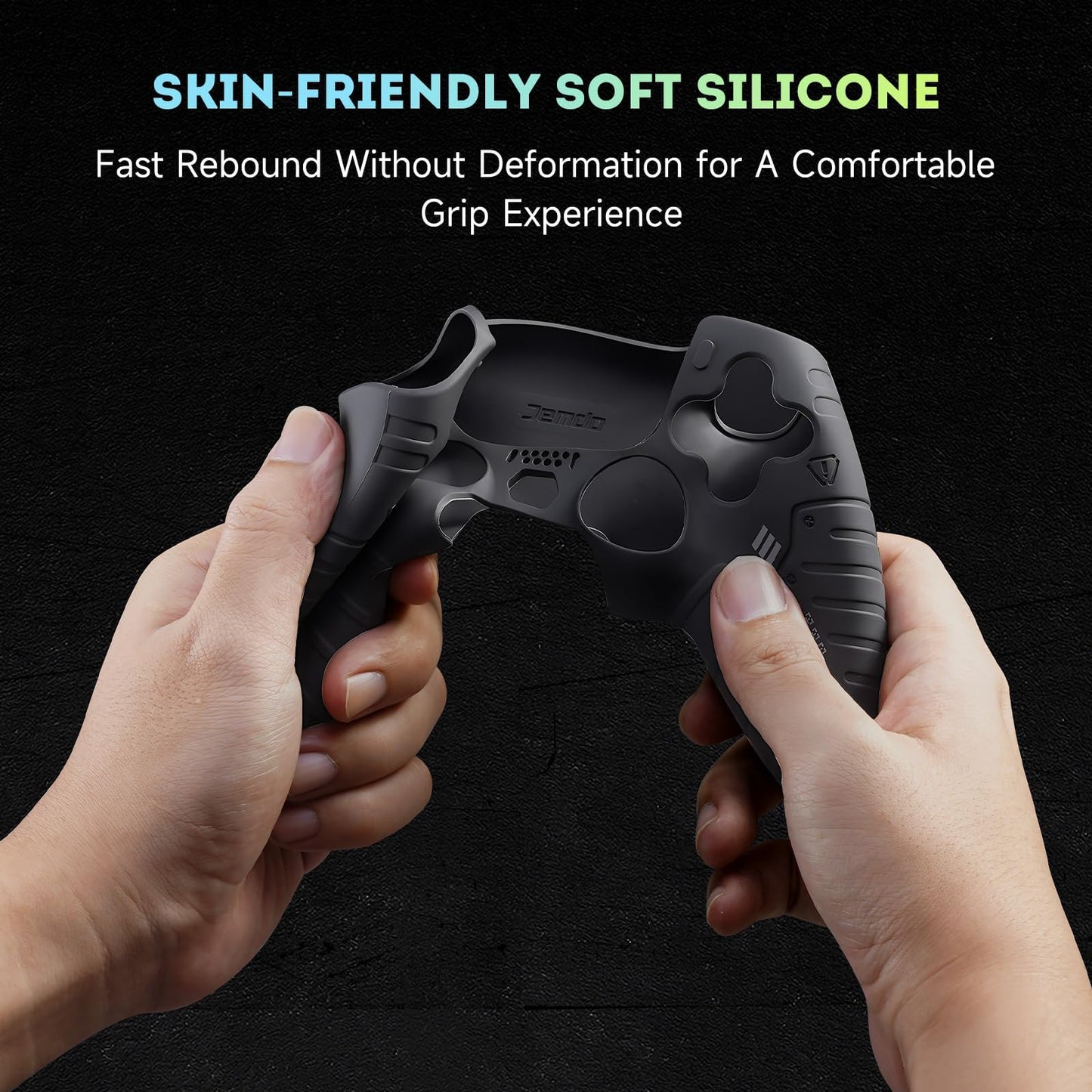 JEMDO Compatible/Replacement Silicone Cover for PS5 Controller, Premium Anti-Slip Soft Grip Skin for PS5 Wireless Controller/DualSense - Enhanced
