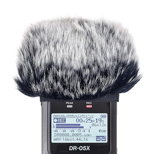 Outdoor Microphone Windscreen for DR 05X DR 05 Mic Recorders,Furry Tascam Windscreen Cover by SUNMON
