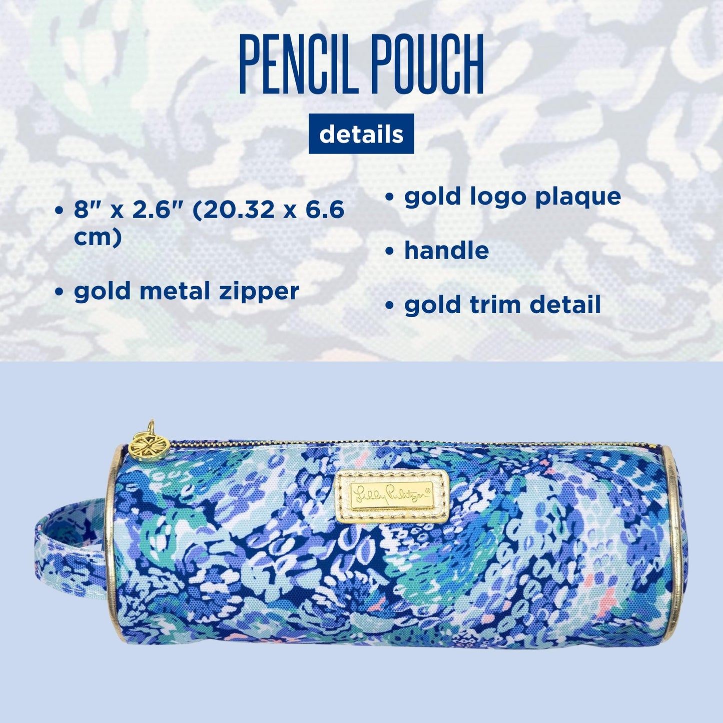 Lilly Pulitzer Cute Zipper Pouch, Wave After Wave