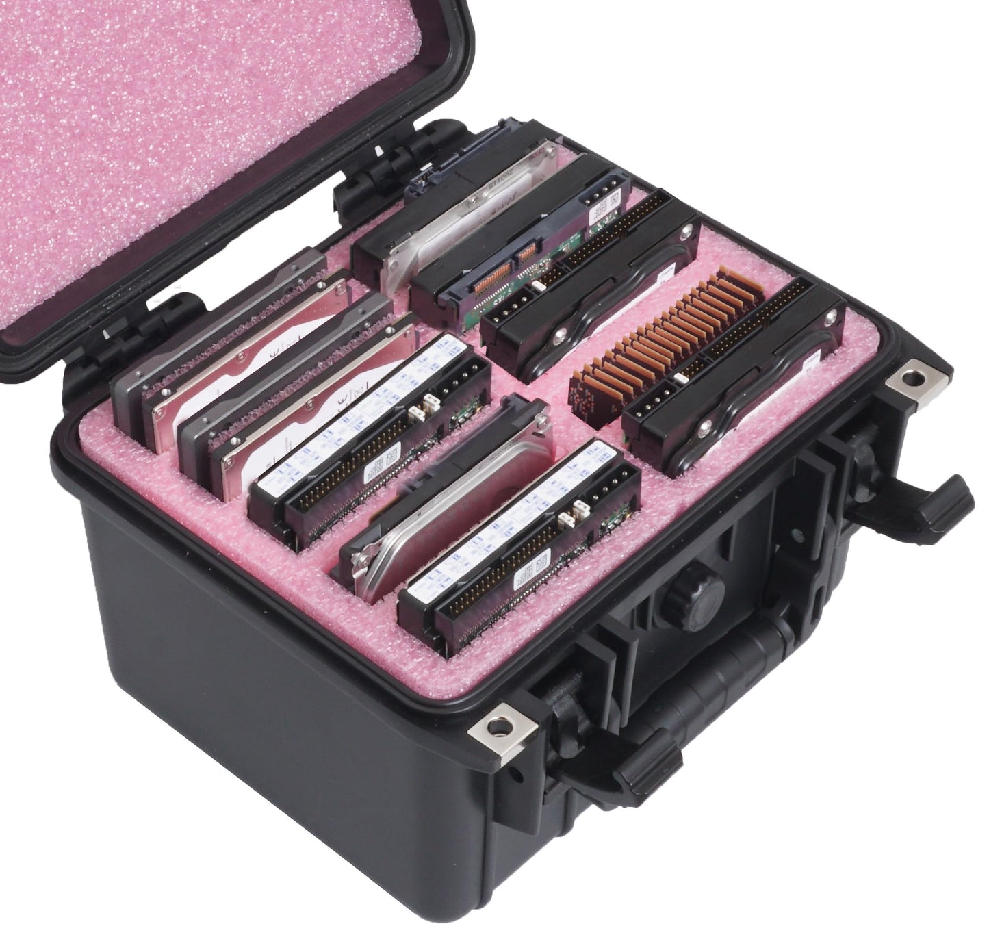 Case Club Anti-Static, Data-Safe Medium HDD & SSD Internal Drive Storage Case. Hard-Shell, Waterproof, Airtight, Padlockable Cases Protects & Prevents