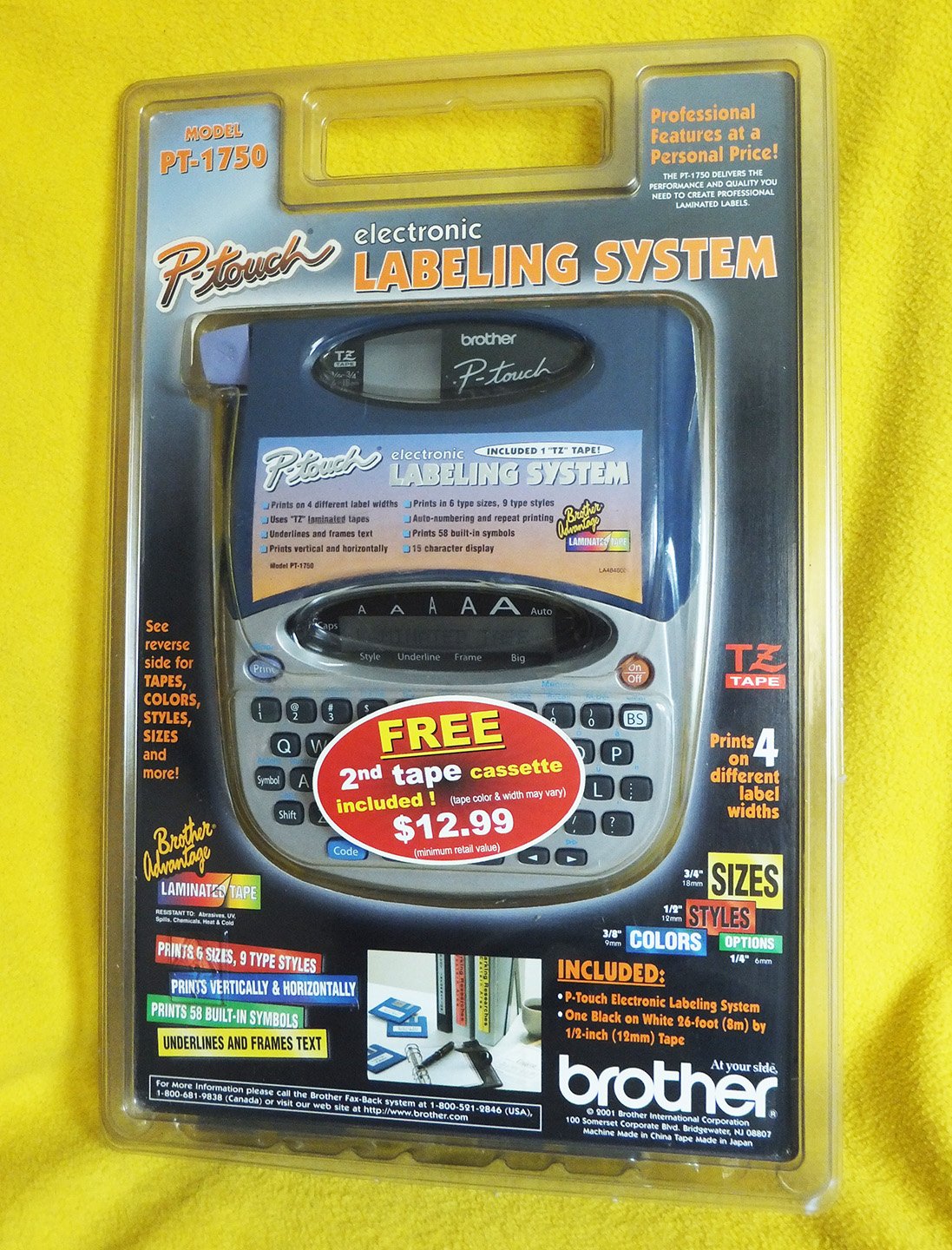 Brother P-Touch PT-1750 Electronic Labeling System