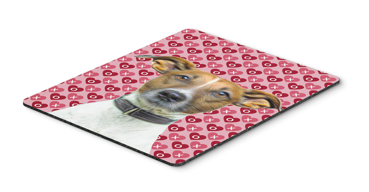 Caroline's Treasures KJ1190MP Hearts Love and Valentine's Day Jack Russell Terrier Mouse Pad, Hot Pad or Trivet for Home Office Gaming Working