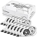 Unjoo White Correction Tape, Easy To Use Applicator for Instant Corrections Wrong Writing At Any Time, For school, Office (12pack, 5M/196" x 0.2"