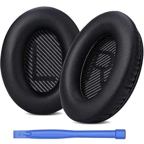 Headphones Replacement Ear Pads for Bose QuietComfort 35 QC35 & QC35 II - Premium Memory Foam, Soft Protein Leather, Enhanced Noise Isolation, Easy