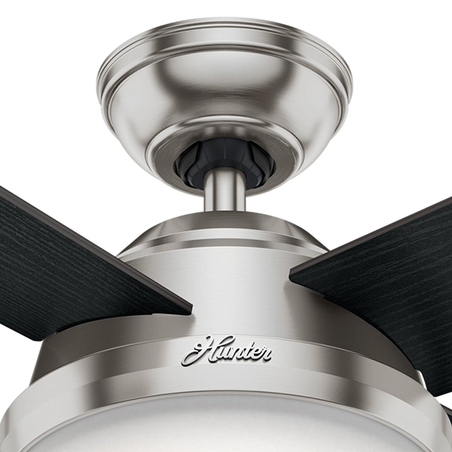 Hunter Fan 52 inch Brushed Nickel Contemporary Ceiling Fan with LED Light Kit and Remote Control (Renewed)