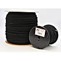 GREAT WHITE Trick Line/Tie Line, Black, 300ft. Unglazed, USA, Cotton Cover with Polyester Core for Added Strength, Theatrical Cord, Multipurpose