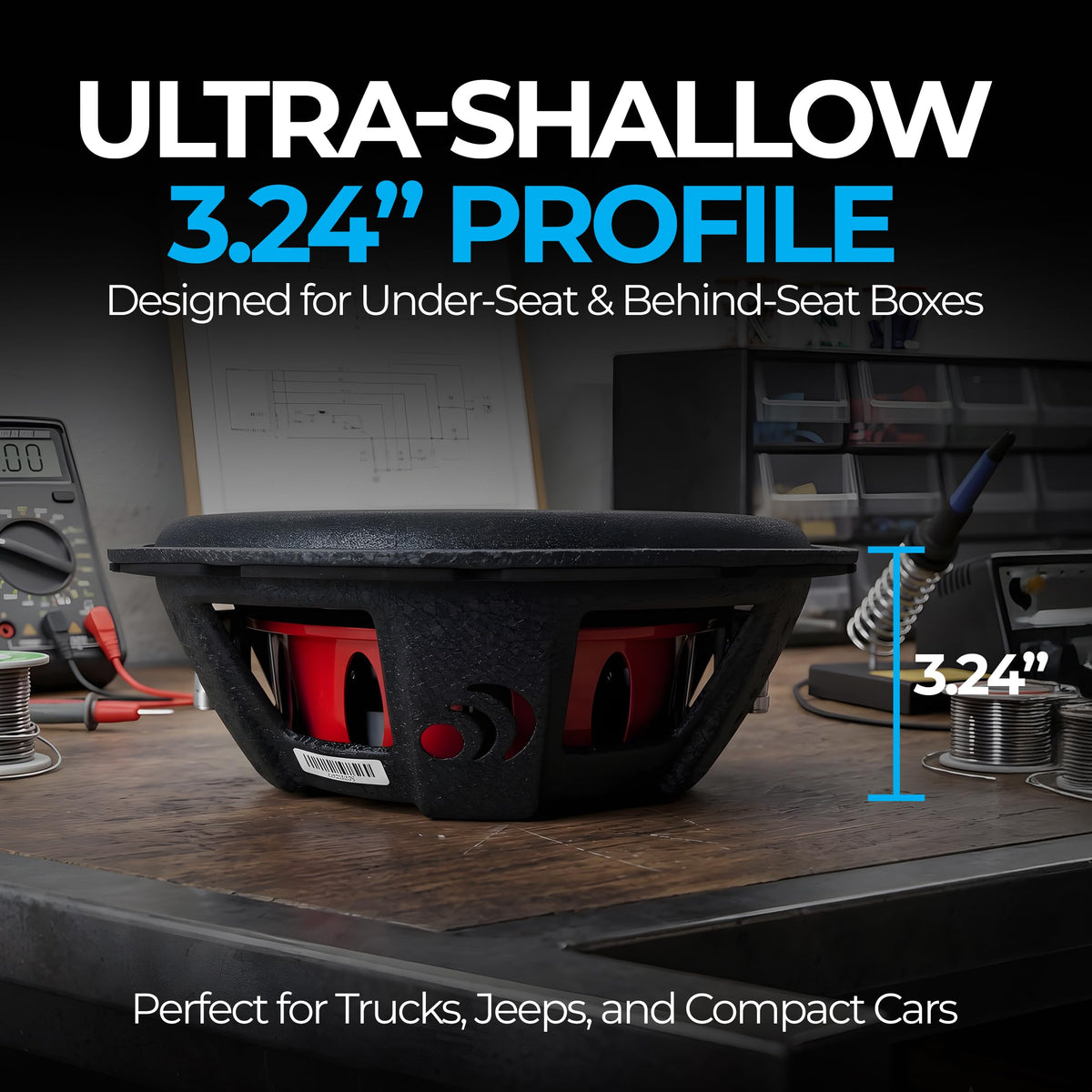 Massive Audio 12" 300W RMS Dual 4 Ohm Subwoofer