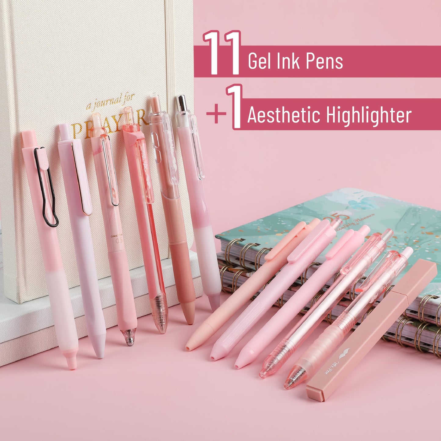 Mr. Pen- Pink Gel Pens Set, 12 Pack