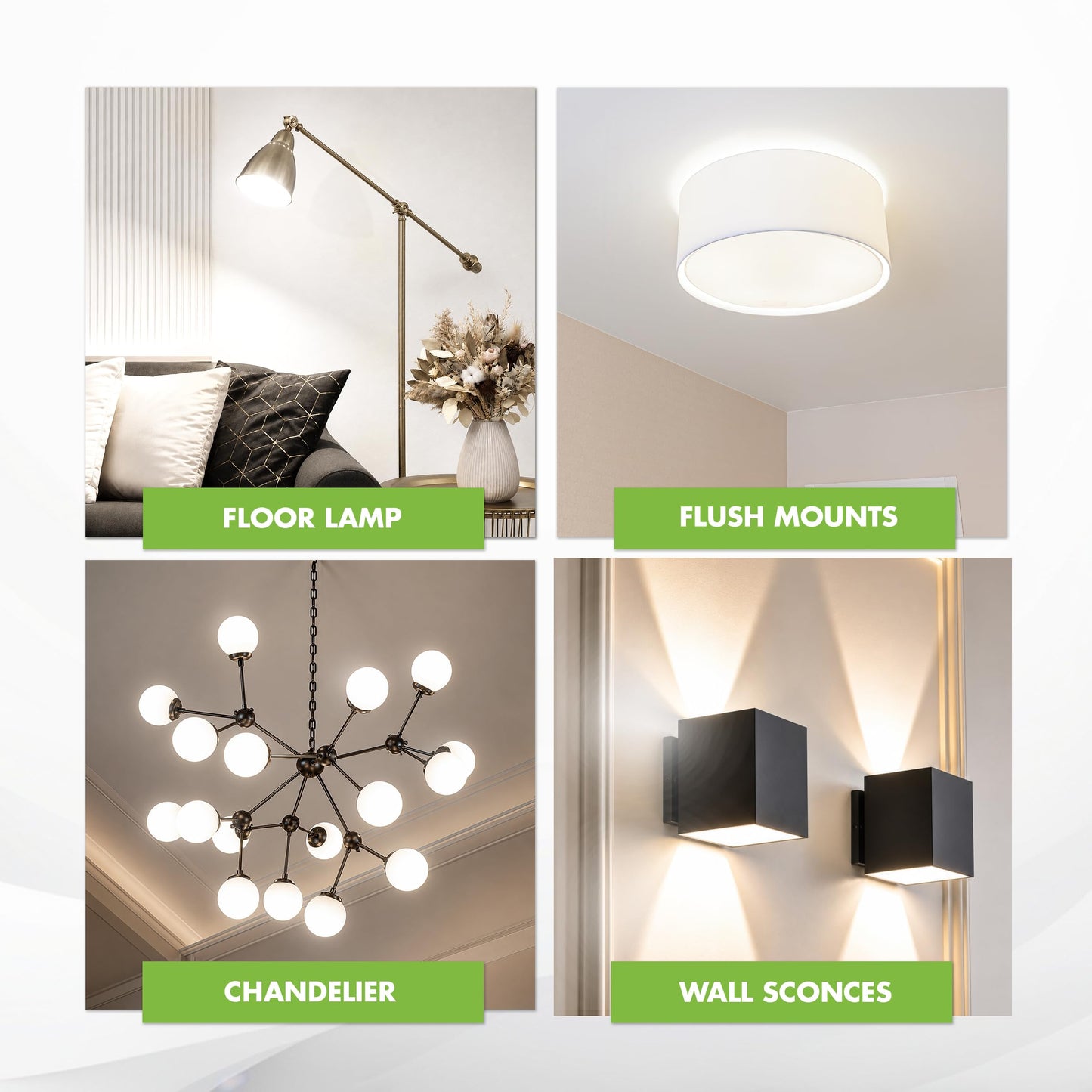 KOR A19 LED Bulbs, 60W Equivalent, 5000K Bright White, E26 Base, 6 Pack
