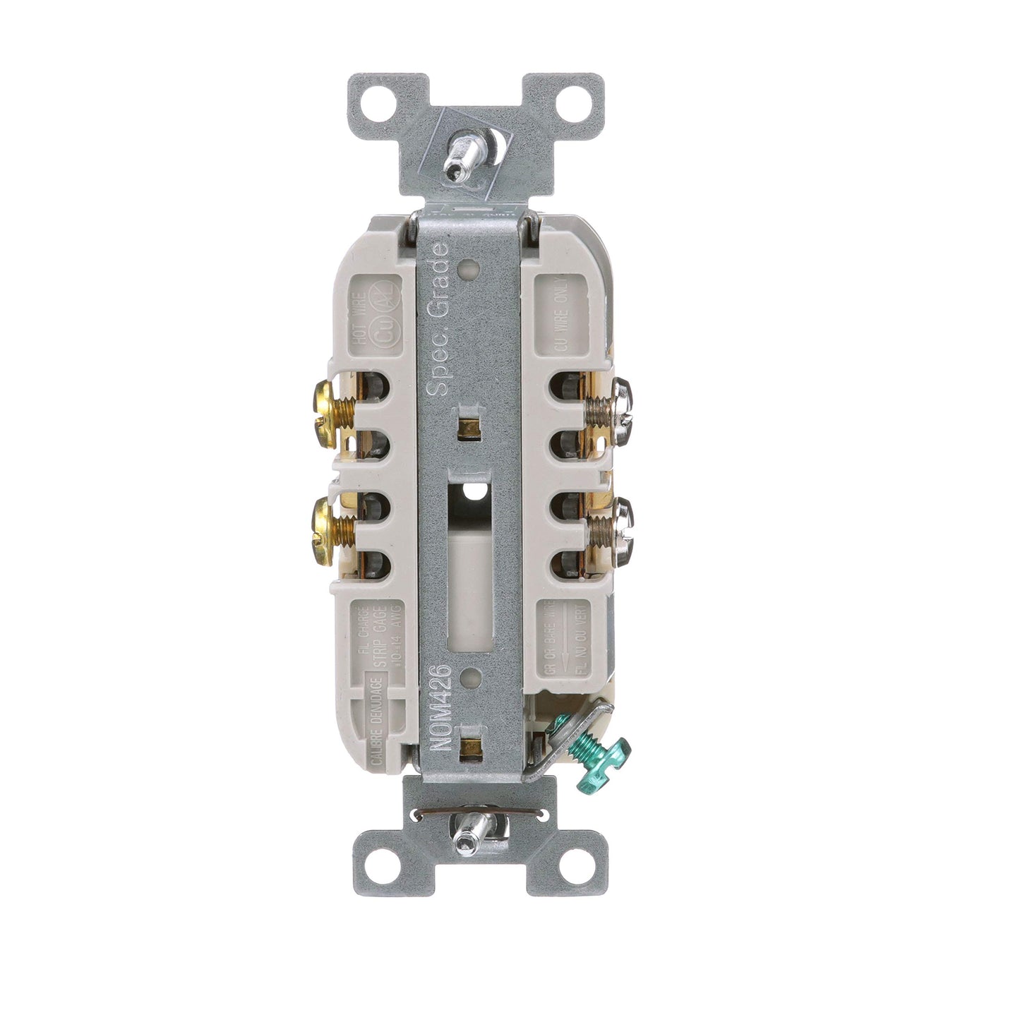 Eaton TRBR20LABXSP 20-Amp 3-Wire 125-Volt Tamper Resistant Commercial Grade Duplex Receptacle 2-Pole, Light Almond