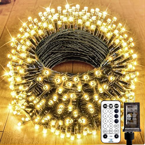 66FT 200 LED Christmas Tree Lights, Twinkle Fairy Lights String with 8 Flashing Modes String Lights for Indoor Bedroom Outdoor Christmas Trees Garland