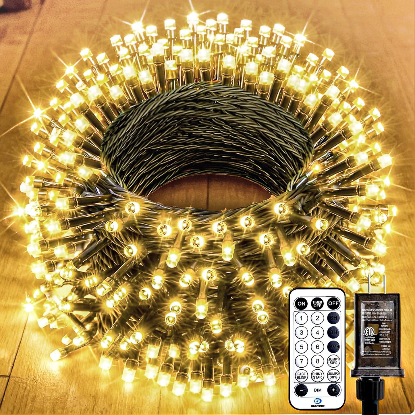 66FT 200 LED Christmas Tree Lights, Twinkle Fairy Lights String with 8 Flashing Modes String Lights for Indoor Bedroom Outdoor Christmas Trees Garland