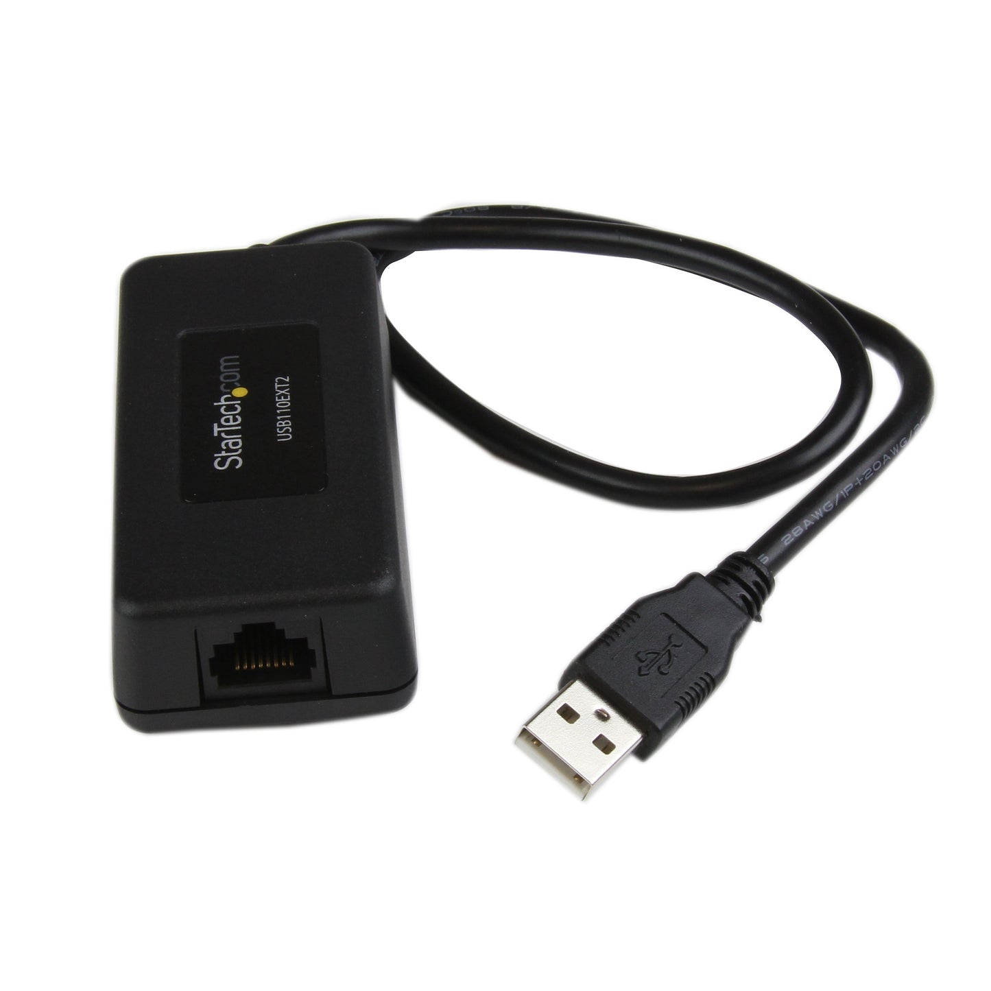 StarTech.com 1-Port USB 1.1 Extender - Up to 131 ft (40 m) Over Cat5/Cat6 Extension - Up to 12 Mbps USB 1.1 Ethernet Extender (USB110EXT2) Black