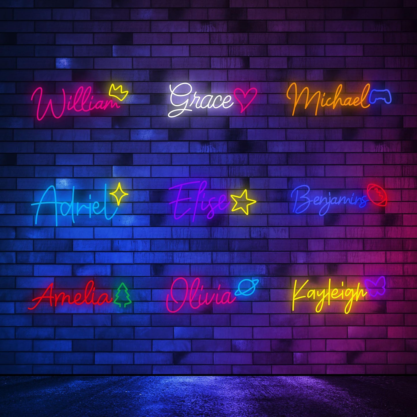 CULISER Custom LED Neon Name Sign Personalized Neon Lights Sign for Bedroom Wedding Birthday Party Home Game Room Decor Neon Signs for Wall Decor