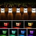 Solpex Solar Deck Lights,Solar Fence Lights, 2 Modes Christmas Decoration Lights,Unique Pattern, Waterproof Automatic Outside, Deck, Patio, Stairs