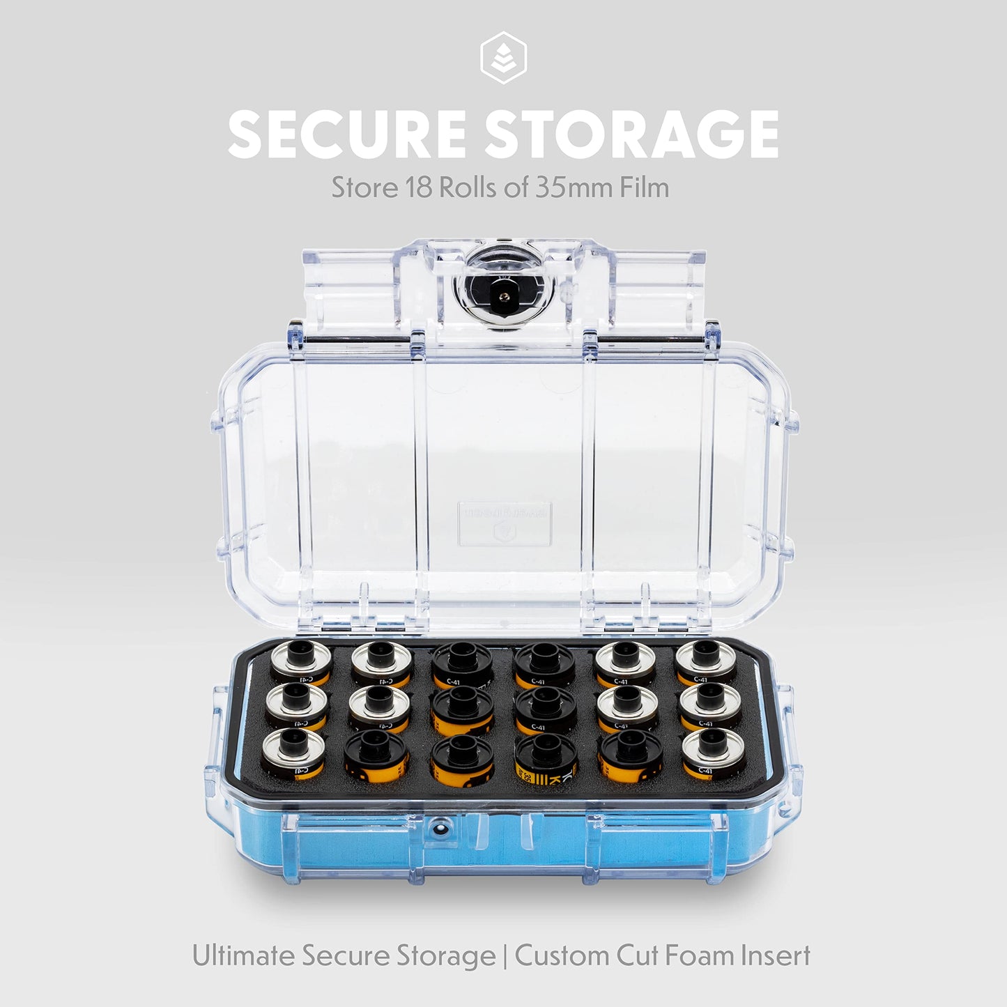 Evergreen 35mm Film Storage Case | Holds 18 Rolls | Preserve and Protect Your Film | Waterproof, Crushproof, & Freezer-Safe (Film Not Included)