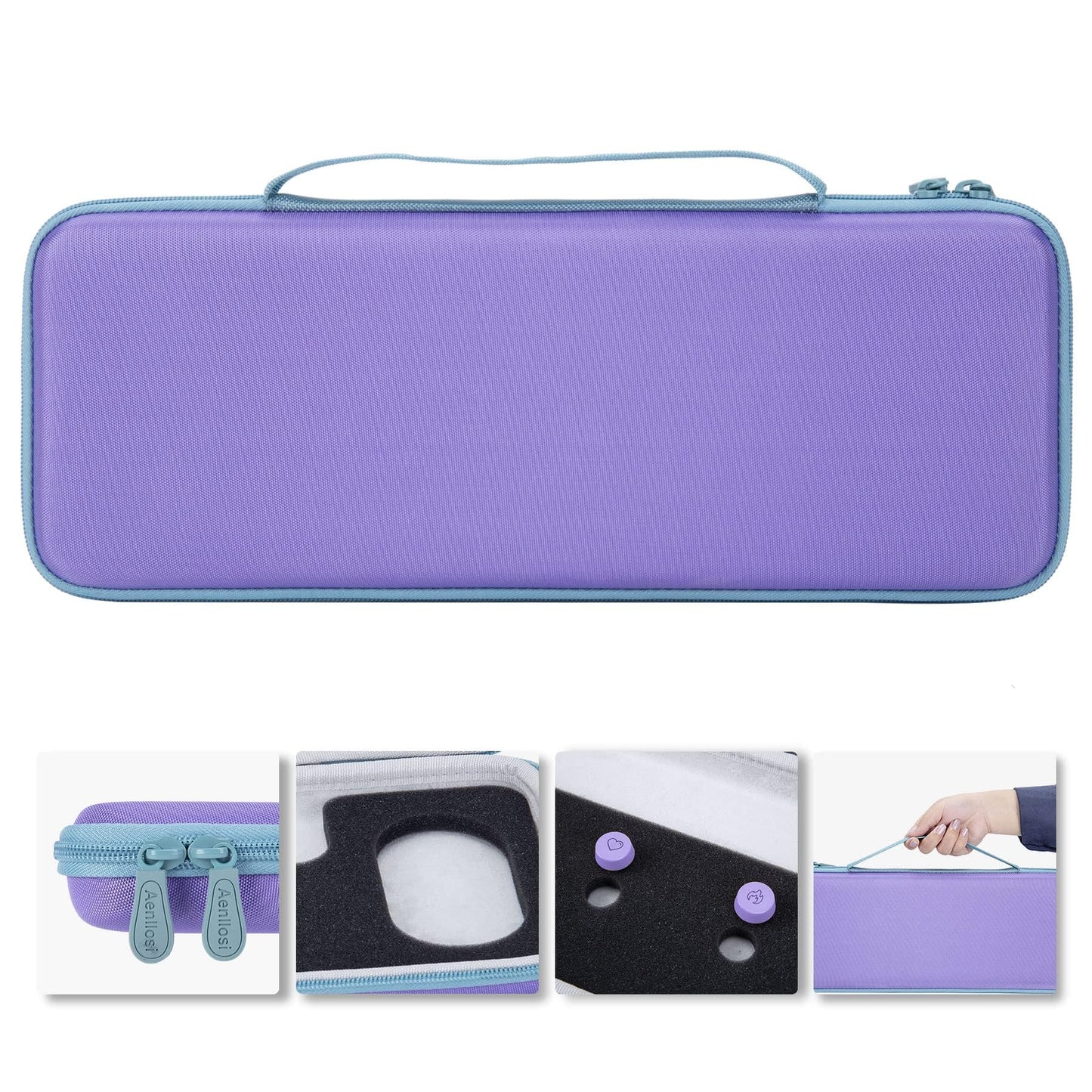 Aenllosi Hard Carrying Case Compatible with Logitech POP ICON Combo/POP Keys Mechanical Wireless Keyboard (Purple)(Case Only)
