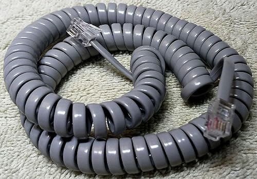 DIY-BizPhones Light/Medium Gray 12 Ft Vodavi Compatible Handset Cord Starplus Star Plus Phone SP 61610 61612 61614 SP61610SP61612 SP61614 54 SP1411