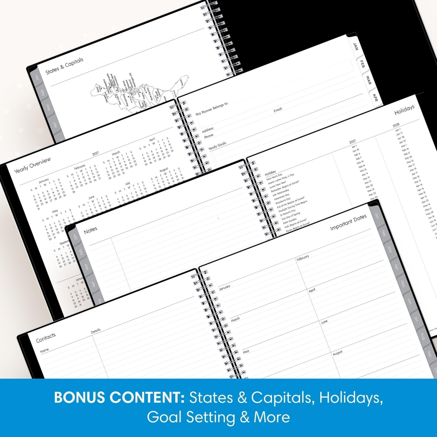 Blue Sky 2027 Weekly & Monthly Planner Calendar, 8.5"x11", Enterprise