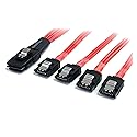 StarTech.com 1m Serial Attached SCSI SAS Cable - SFF-8087 to 4x Latching SATA SAS cable (SAS8087S4100)