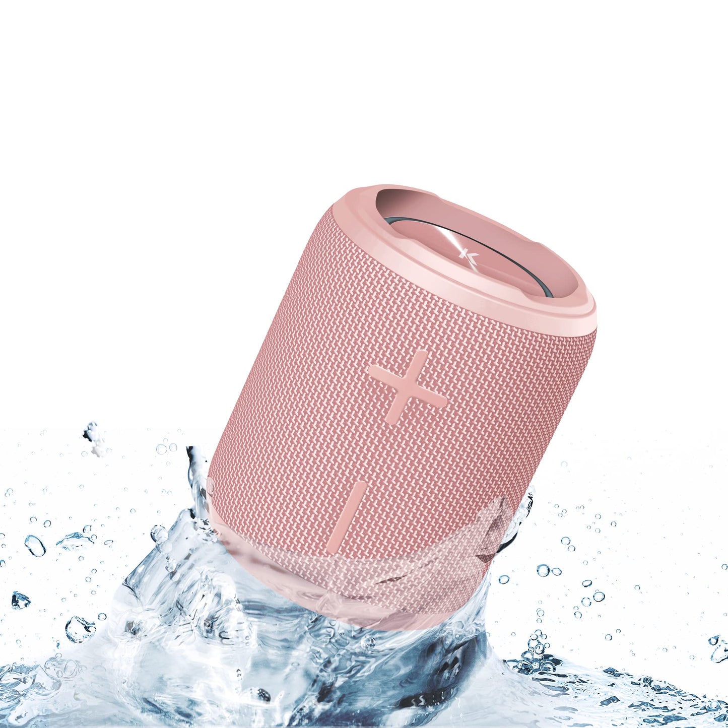 KOVE Mini Commuter 2 Portable Speaker - Pink Bluetooth Speakers, Wireless with HD Louder Volume, Deep Bass Subwoofer, Microphone, IPX7 Water Resistant
